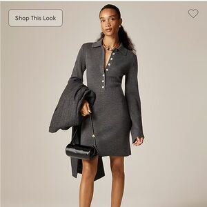 JCREW Bell-sleeve mini sweater-dress in merino wool